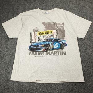 Vintage Y2K Mark Martin Nascar T Shirt Size XL Graphic Tee Roush Racing Winston